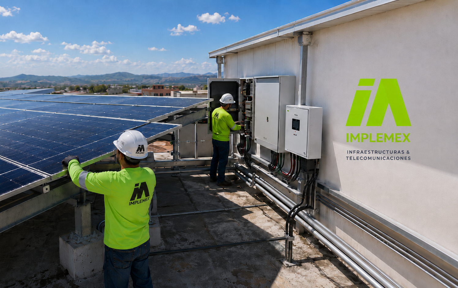 Instalación de paneles solares e interconexión CFE Implemex